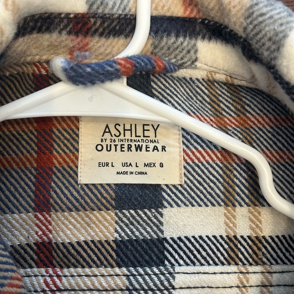 Ardene Plaid Cropped Bomber Jacket for Women - Blue and Cream - Picture 2 of 2